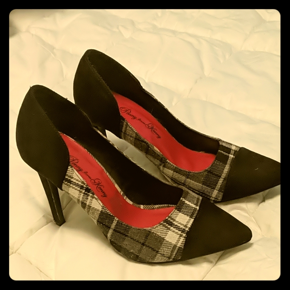 Plaid high heels